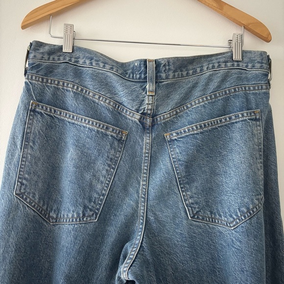 NWOT Agolde Ellis Trouser Wide Leg Baggy Lyocell Recycled Nylon Pleated Jeans - Picture 7 of 12